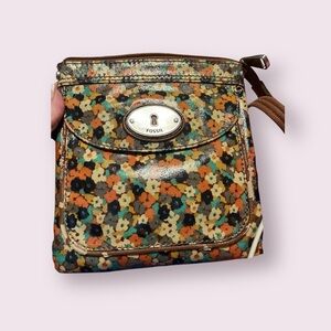 Floral Patterned  Fossil branded Crossbody Bag